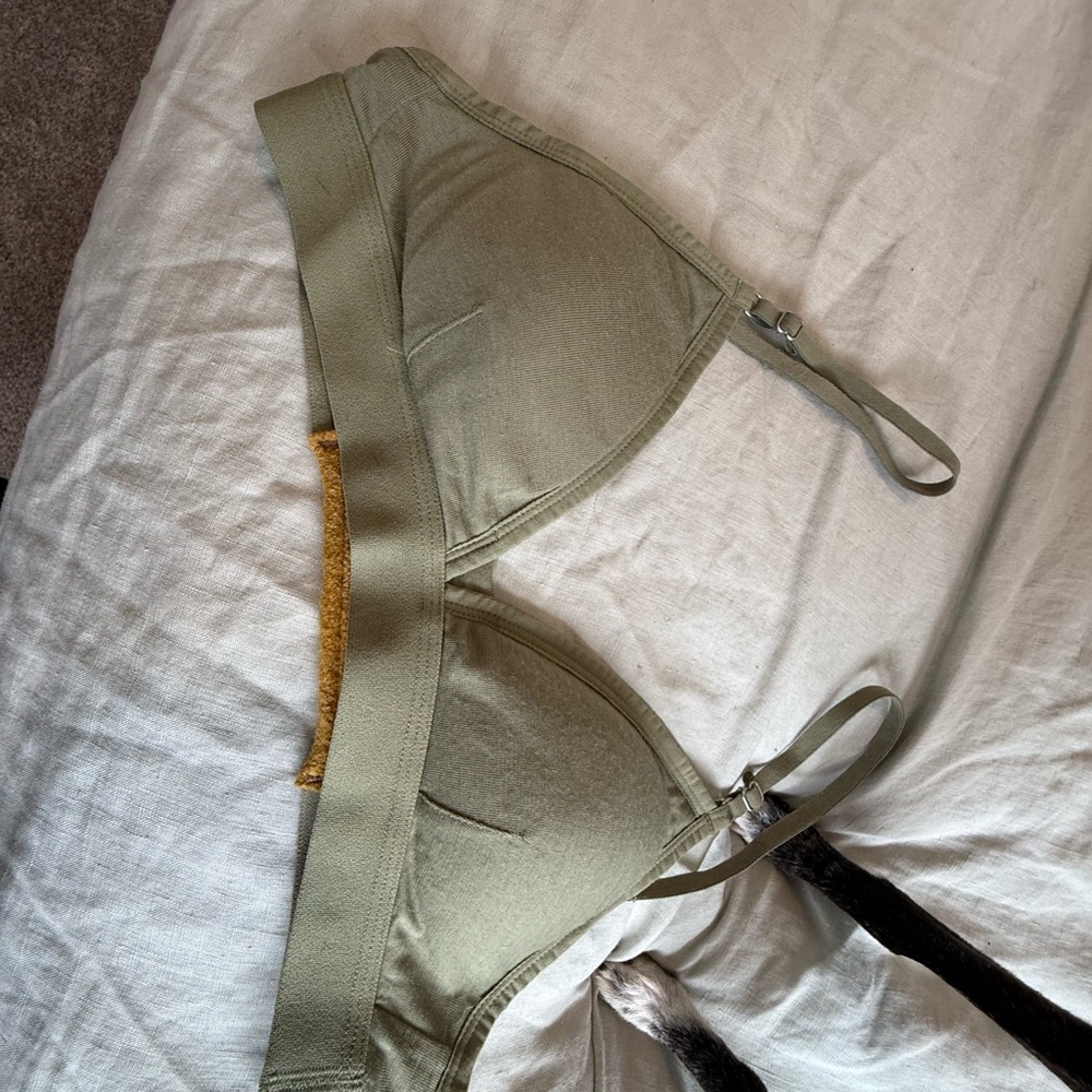 Olive Green icebreaker Bralette